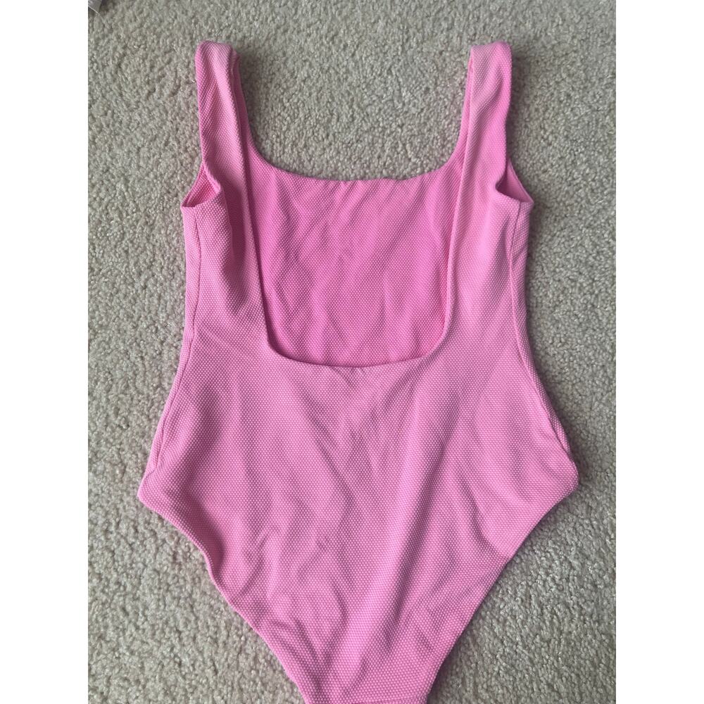 Cossie + Co UPF50 Poppy Waffle Honeycomb Scoop Blush Pink Flamingo Swimsuit 4 - Picture 7 of 8